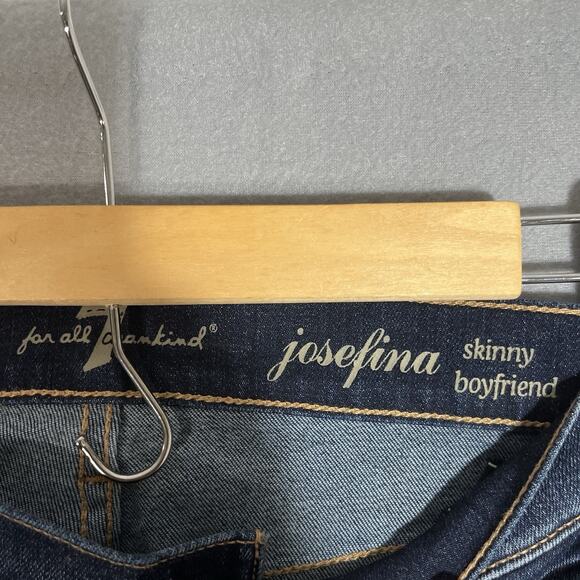 7 For All Mankind Josefina Skinny Boyfriend Button Fly Jeans Women's‎ Size 29 - Picture 5 of 10